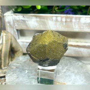 Black Benz Calcite with Pyrite Thumbnail